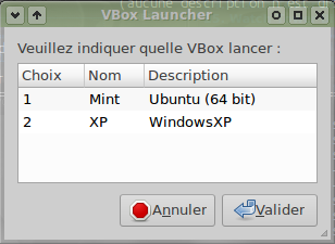 Lanceur Zenity pour machines VirtualBox